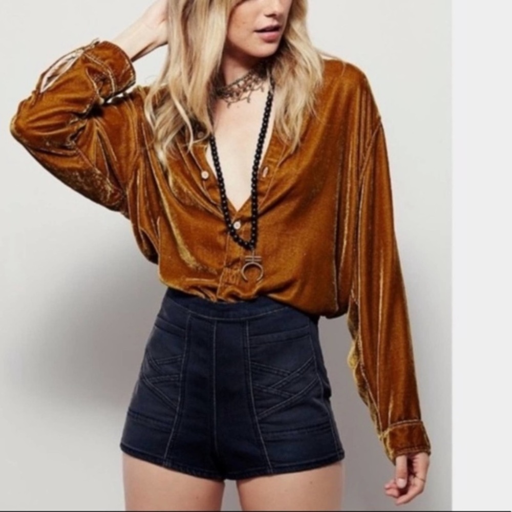 Free People Radar Love Black Shorts